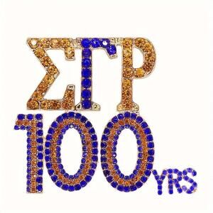 Sigma Gamma Rho Brooch Rhinestone Pin 100 Years